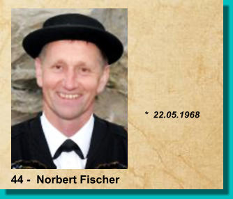 *  22.05.1968 44 -  Norbert Fischer
